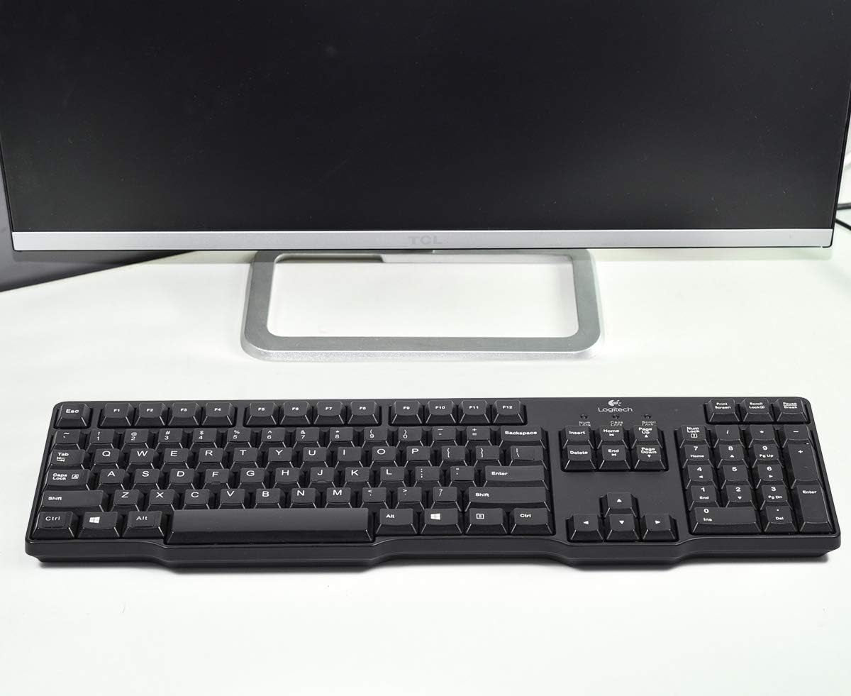 2PCS Pack Universal English Keyboard Stickers, Computer Keyboard Stickers Black Background with White Lettering for Computer Laptop Notebook Desktop (English)